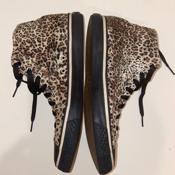 Vision Street Wear Vintage Leopard Print Canvas Hightops Size 9.5 - Picture 3 of 13
